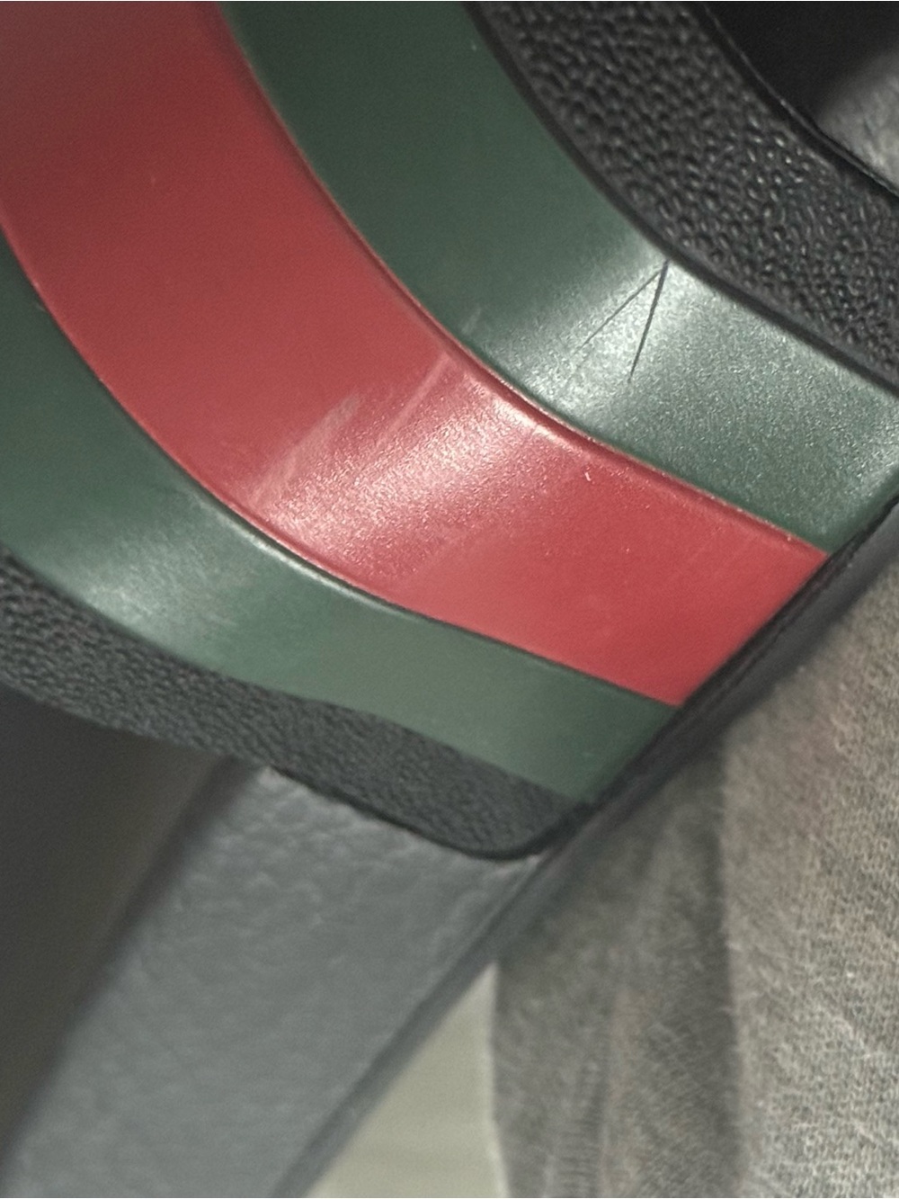 Gucci Slide Sandals with Green and Red Stripes - Picture 5 of 8